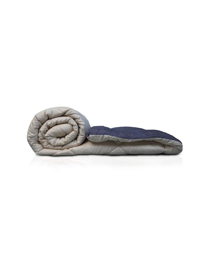 Microfiber Reversible Single Bed Size Comforter AC Blanket Summer Season Light Weight Dohar Size 60 90 inch Dual Color Navy Blue Grey