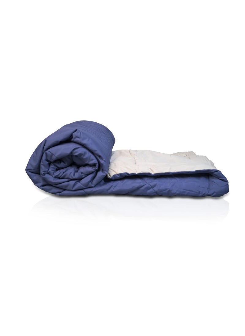 Microfiber Reversible Single Bed Size Comforter AC Blanket Summer Season Light Weight Dohar Size 60 90 inch Dual Color Navy Blue Grey