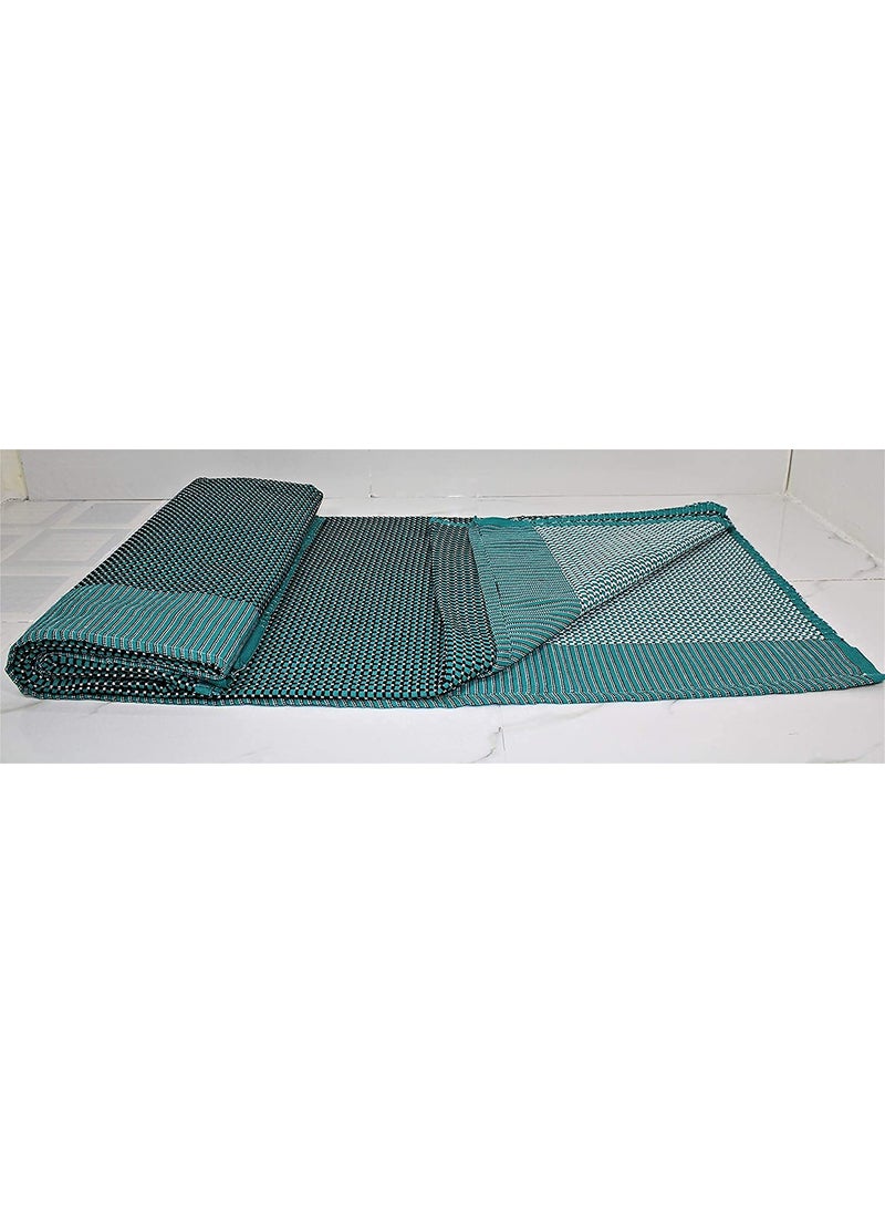THARUNSHA ELITE Single Size Pure 100 Cotton BlanketSolapur ChaddarCotton Bedsheet For All Weather Daily Use Checkered Light Green Red Navy Blue Dark Green Family 60X90 Inches Set Of 4 300 Tc
