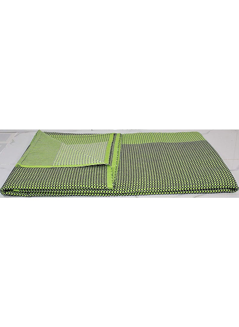 THARUNSHA ELITE Single Size Pure 100 Cotton BlanketSolapur ChaddarCotton Bedsheet For All Weather Daily Use Checkered Light Green Red Navy Blue Dark Green Family 60X90 Inches Set Of 4 300 Tc