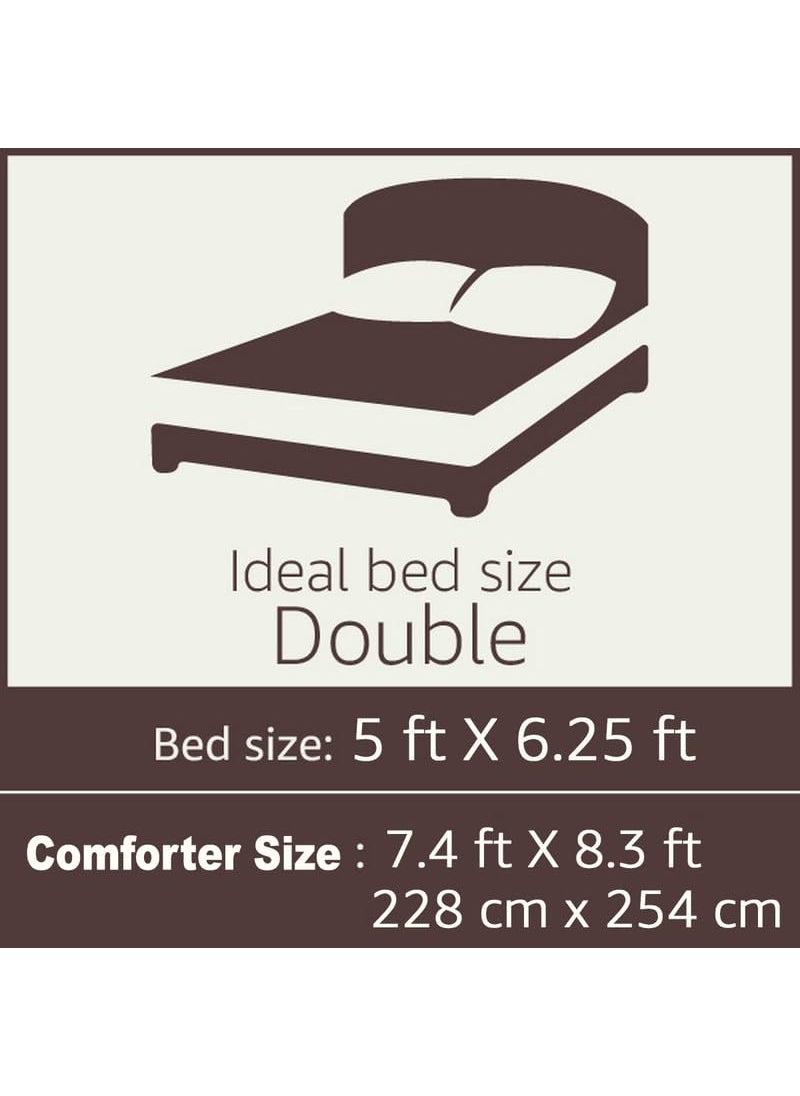 MUKESH HANDICRAFTS Polycotton Polyester Polyfill 120 GSM Reversible Double Bed Comforter Blanket Queen 90x100 inch Pink Blue