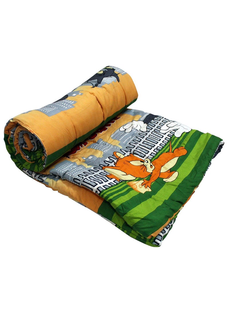 CK CREATION Polyester AllWeather 120 GSM Printed Lightweight Reversible AC Dohar Blanket Quilt Design11 Single