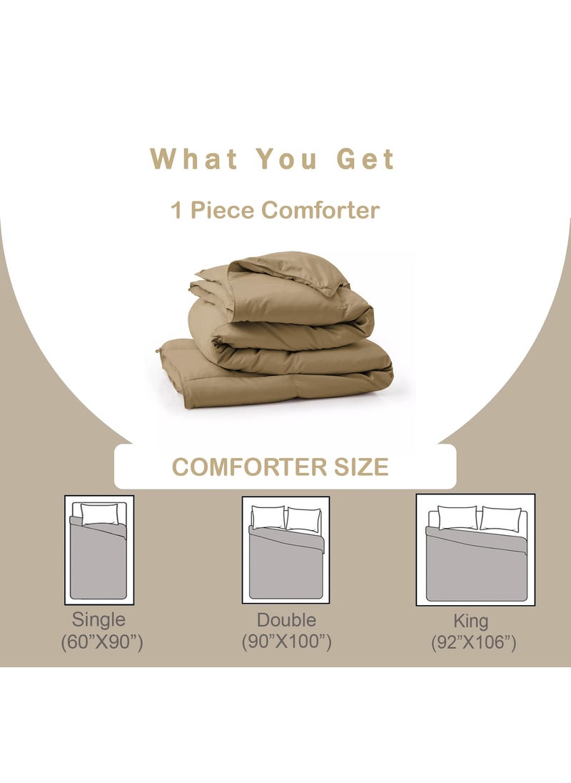 ALISHIBA CASA Super Soft Fluffy Microfiber 600 GSM Comforter Single Size 60X90 Heavy Winter BlanketComforterDuvetRajai Single Size Chocolate BrownSilver Grey Color