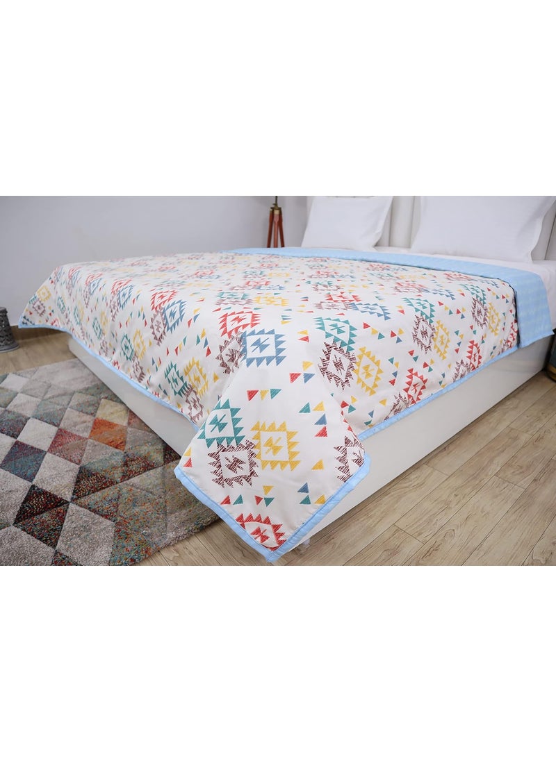 RD TREND Glace Cotton Reversible Dohar for Double Bed Size 90X100 Inch Supersoft Double Bed AC ComforterLightweight Blanket ColorCream