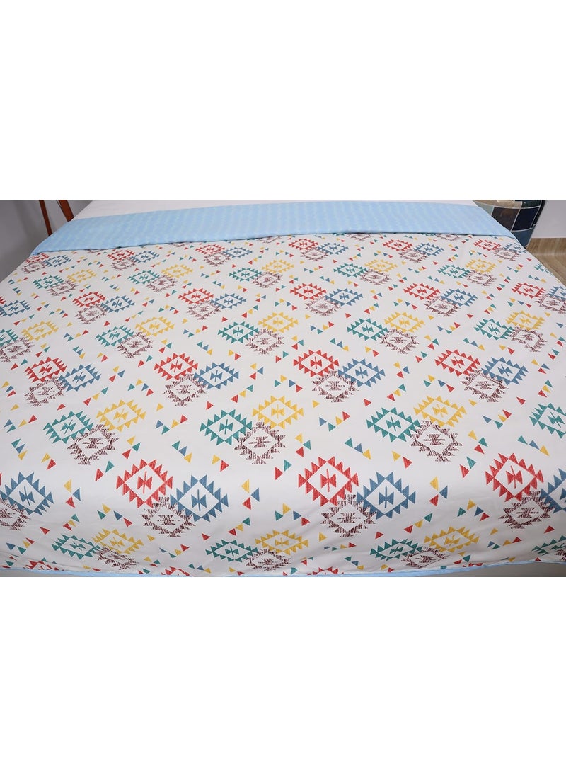 RD TREND Glace Cotton Reversible Dohar for Double Bed Size 90X100 Inch Supersoft Double Bed AC ComforterLightweight Blanket ColorCream