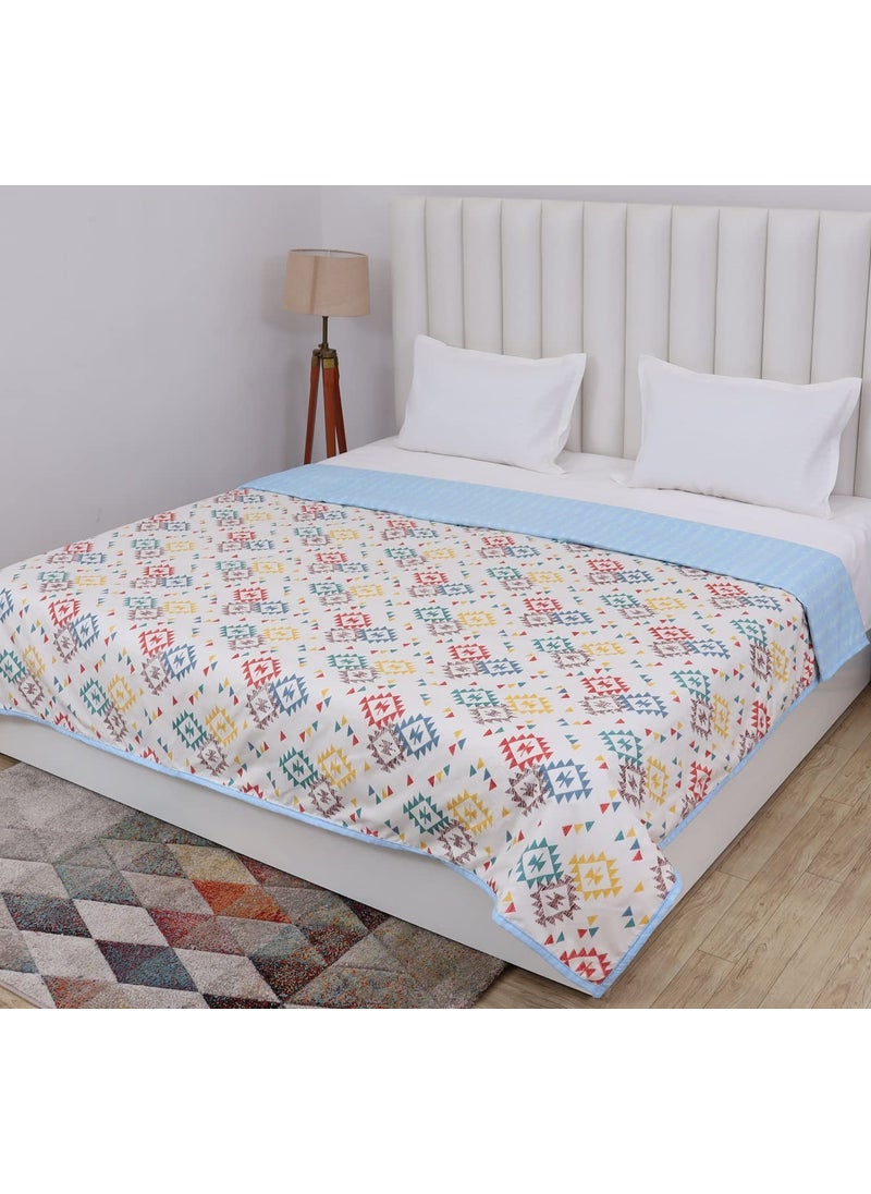 RD TREND Glace Cotton Reversible Dohar for Double Bed Size 90X100 Inch Supersoft Double Bed AC ComforterLightweight Blanket ColorCream