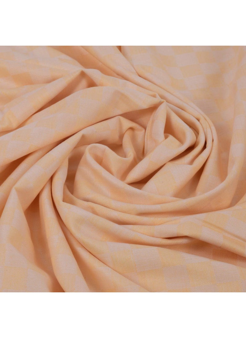 EthnicAlive NIC Bhagalpuri Handloom Exclusive 3D Orange and White Cubic ChadarAll Season Chadar for Sleeping AC Blanket for Summer