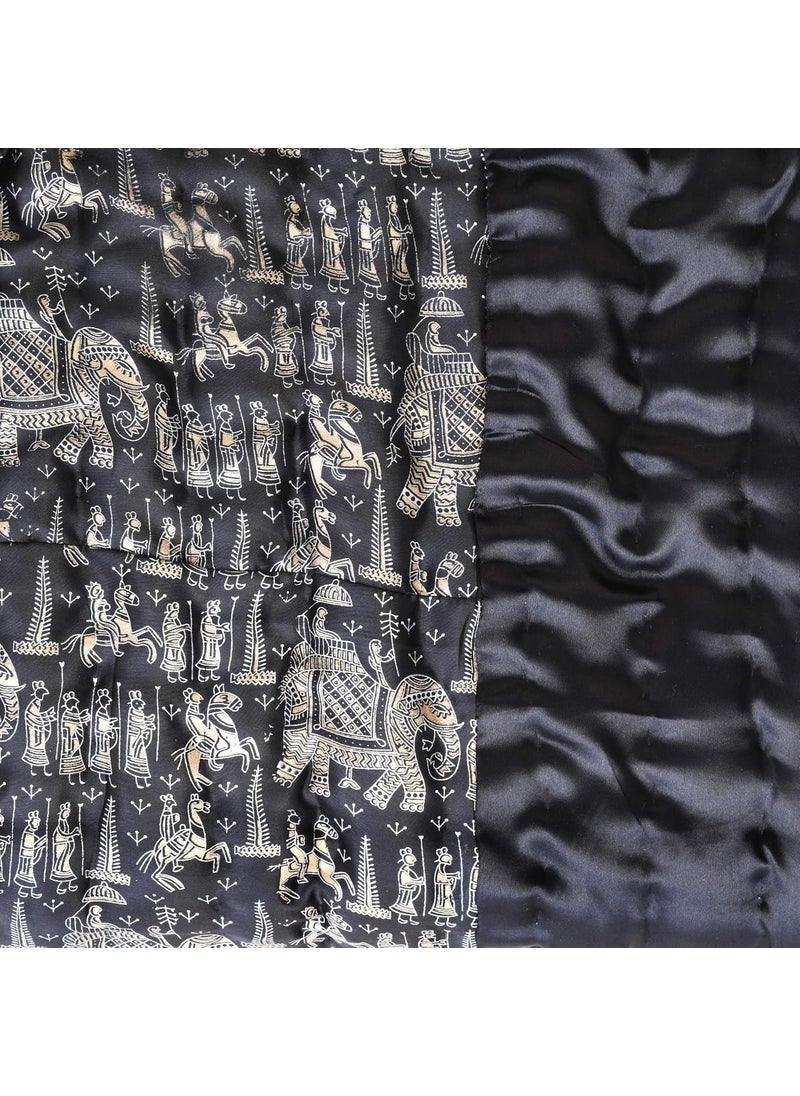 Fortune Creation Double Size Traditional Jaipuri Printed Silk BlanketRazai 90 100 Inch