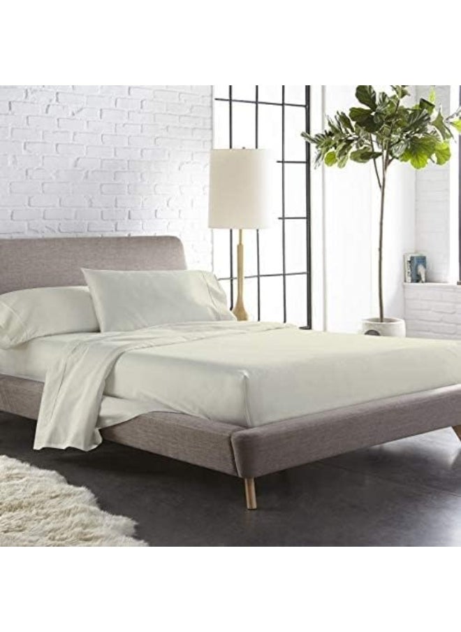 RV Sheets, 3/4 Full Bunk (48x75) Inch, Upto 10-12 Inch Deep Pocket, 100% Egyptian Cotton RV Sheet Sets 4 Piece, Ivory Solid