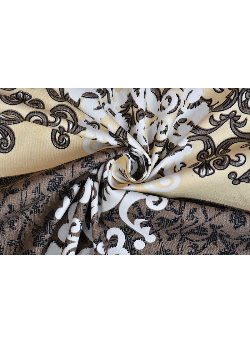 Jyotaksh 200TC Diwan Set Cotton 8 Piece Deewan Printed Bedsheet Sets for Living Room Hall Set of 8 Piece 1Bed Sheet 60x90 Inch 2Bolster Cover 16x32 Inch 5Cushion Cover 16x16 InchAW02