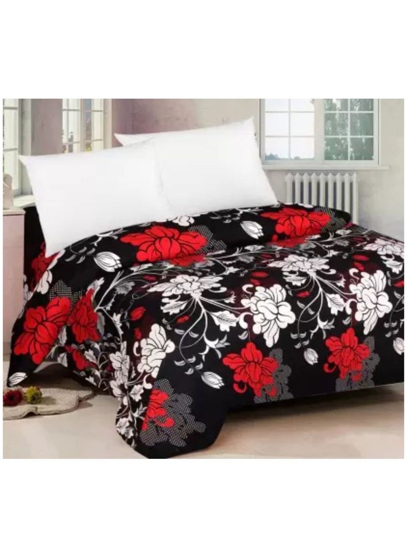 Supreme Home Collective 144 TC Microfiber Printed 1 Double Bedsheet Without Pillow Cover Size 88 x 88 inch