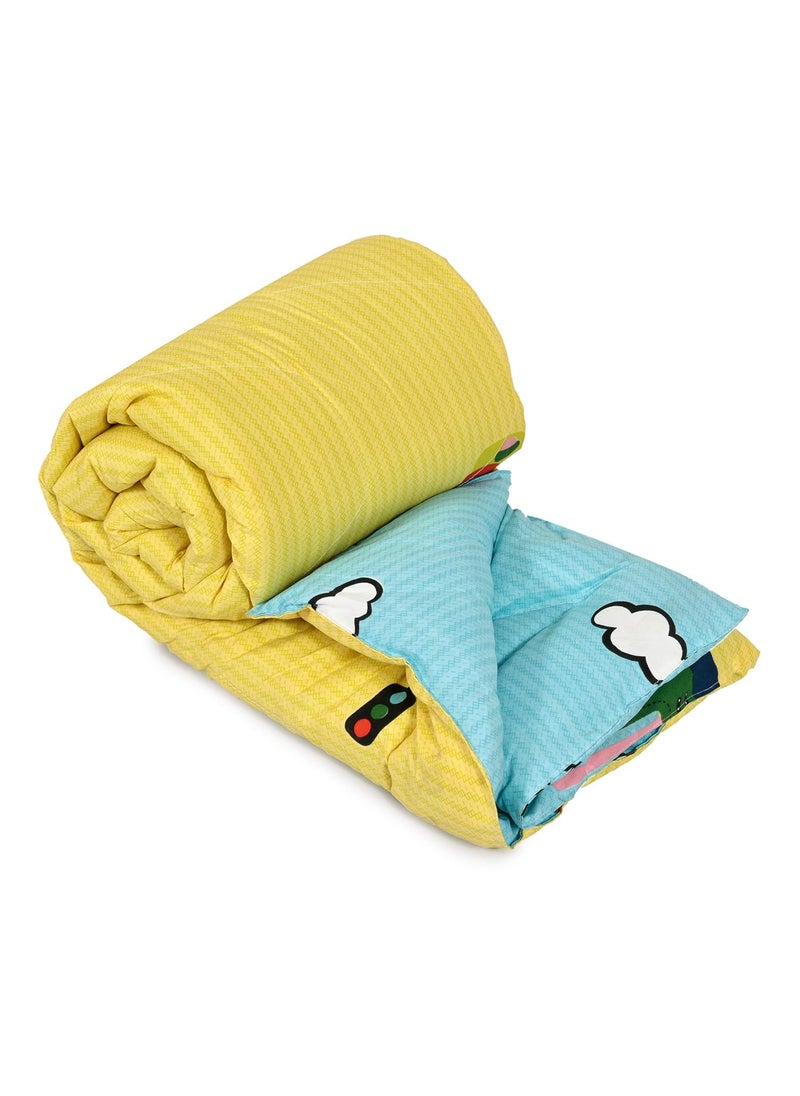 COZY FURNISH Reversible Kids Comforter Blanket Quilt Super Soft AllSeason 150 GSM 08 Years 60x45 Inches for Kids Summer Winter Blanket for Kid Boys Girls TC 144