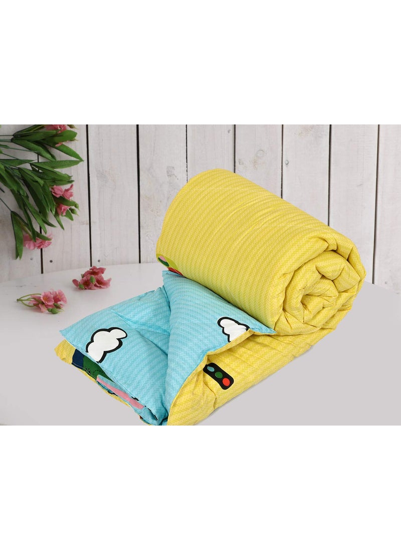 COZY FURNISH Reversible Kids Comforter Blanket Quilt Super Soft AllSeason 150 GSM 08 Years 60x45 Inches for Kids Summer Winter Blanket for Kid Boys Girls TC 144