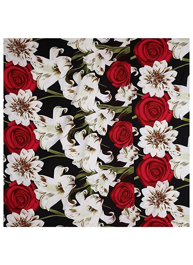 CK CREATION Polyester AllWeather 120 GSM Printed Lightweight Reversible AC Dohar Blanket Quilt Lili Big Flower Double