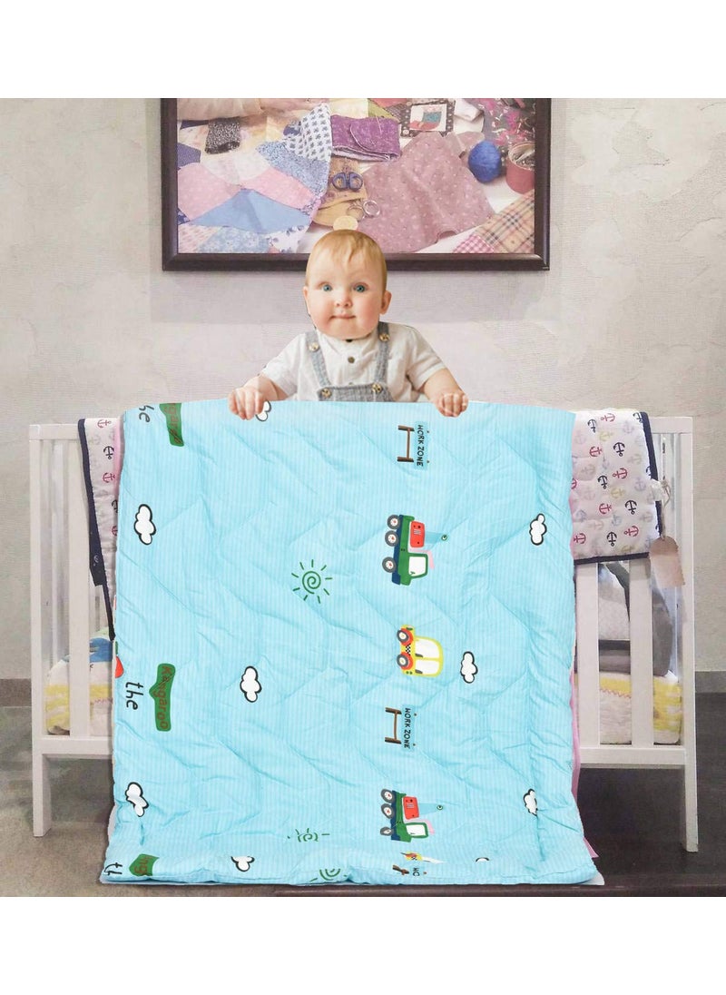 COZY FURNISH Reversible Kids Comforter Blanket Quilt Super Soft AllSeason 150 GSM 08 Years 60x45 Inches for Kids Summer Winter Blanket for Kid Boys Girls