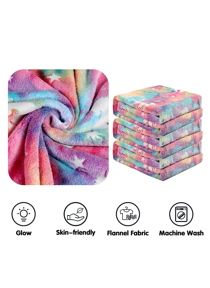 Glow in The Dark Blanket Space Gift for Kids Girls Teen Birthday Christmas Halloween Present Light Up Rainbow Space Toy Bedroom Bed Decor Fun Soft Fluffy Plush Glowing 60x60Space Grey