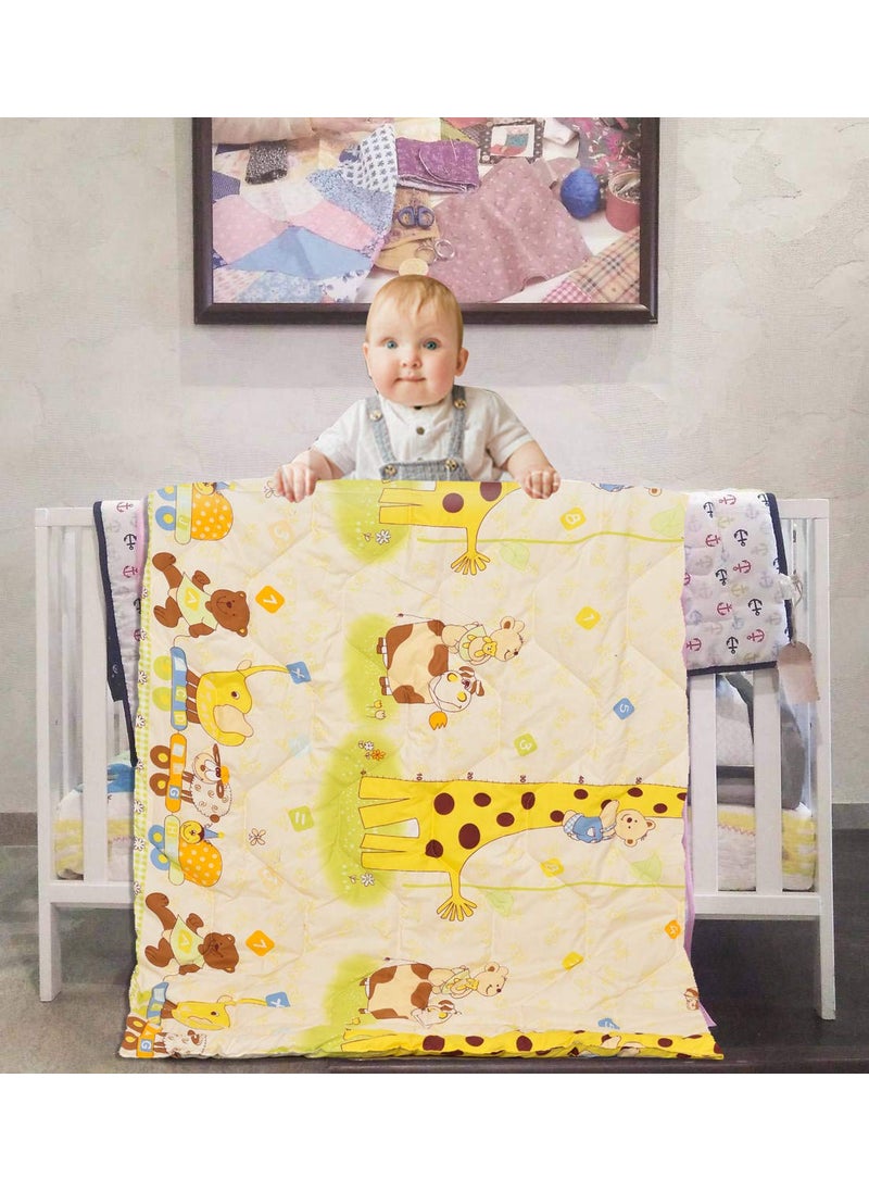 COZY FURNISH Reversible Kids Comforter Blanket Quilt Super Soft AllSeason 150 GSM 08 Years 60x45 Inches for Kids Summer Winter Blanket for Kid Boys Girls