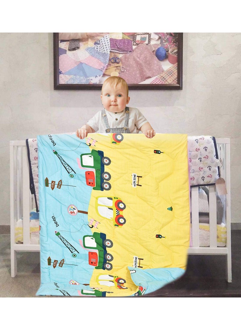 COZY FURNISH Reversible Kids Comforter Blanket Quilt Super Soft AllSeason 150 GSM 08 Years 60x45 Inches for Kids Summer Winter Blanket for Kid Boys Girls