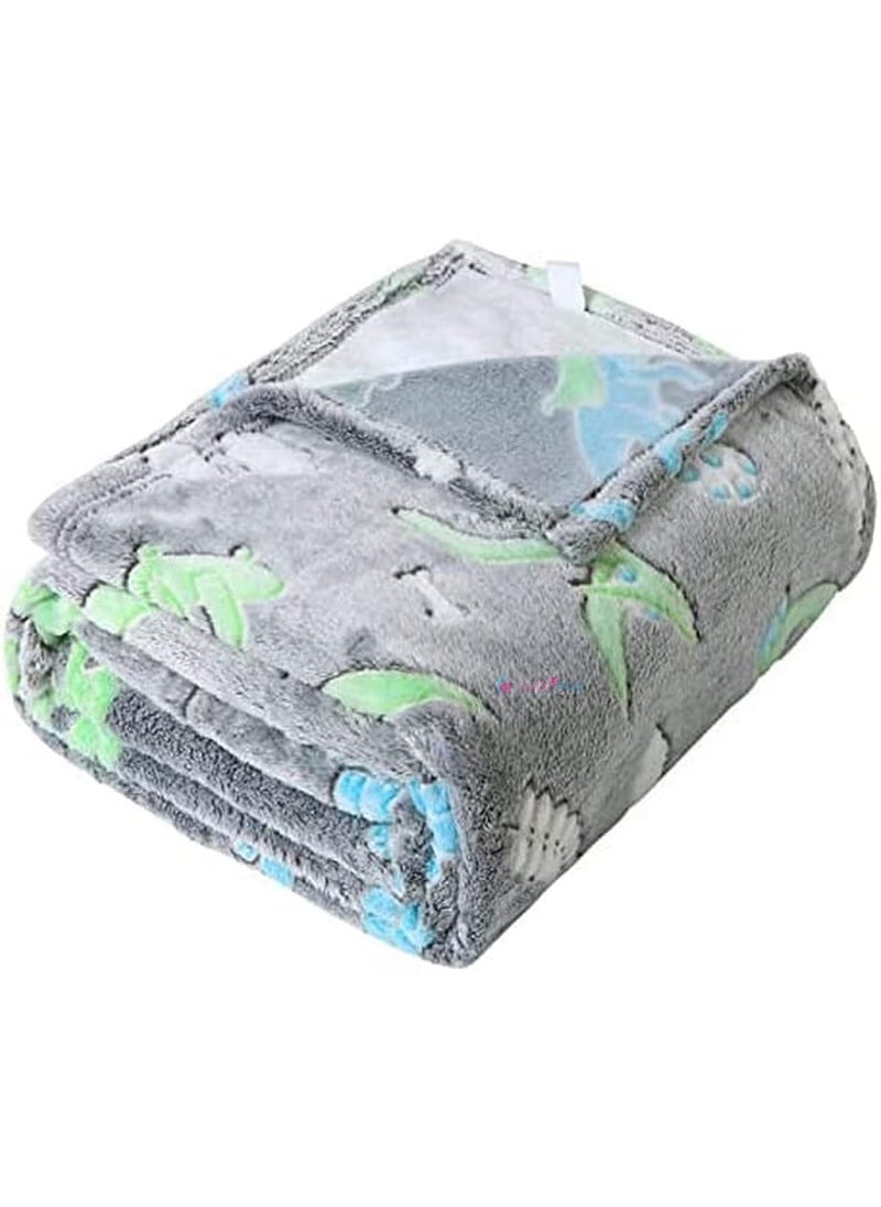 Occasion Glow in The Dark Blanket for Kids 015 Years 160x130 Cm Soft Flannel Fleece Throw Cozy Warm AllSeason Radium Blanket Ideal Gift for Boys Girls Grey