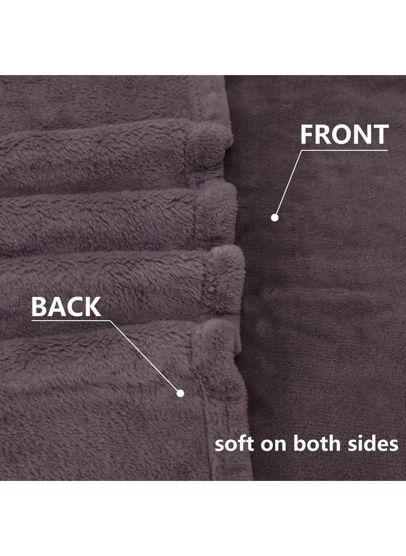 Homestan Flannel Plush 230 GSM Warm Blanket Double Bed Lightweight AC Blanket for Summer Double Bed with Ultimate Comfort 86x88 inches Violet