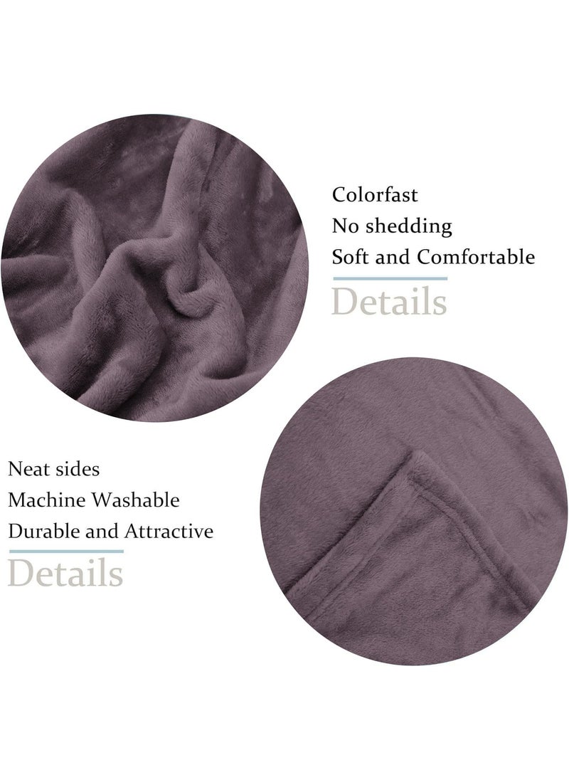 Homestan Flannel Plush 230 GSM Warm Blanket Double Bed Lightweight AC Blanket for Summer Double Bed with Ultimate Comfort 86x88 inches Violet