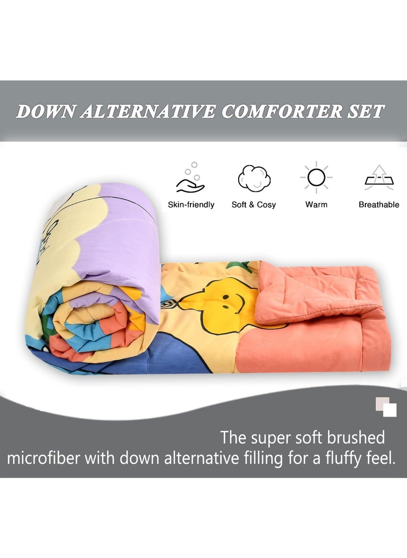 FRESH FROM LOOM Summer Collection Single Bed Kids Bed Blanket Cartoon Printed Dohar for Kids Boy Girls Glace Cotton Soft Children Comforters Summer Blanket 60x90 Inch Gud Night Multi Color