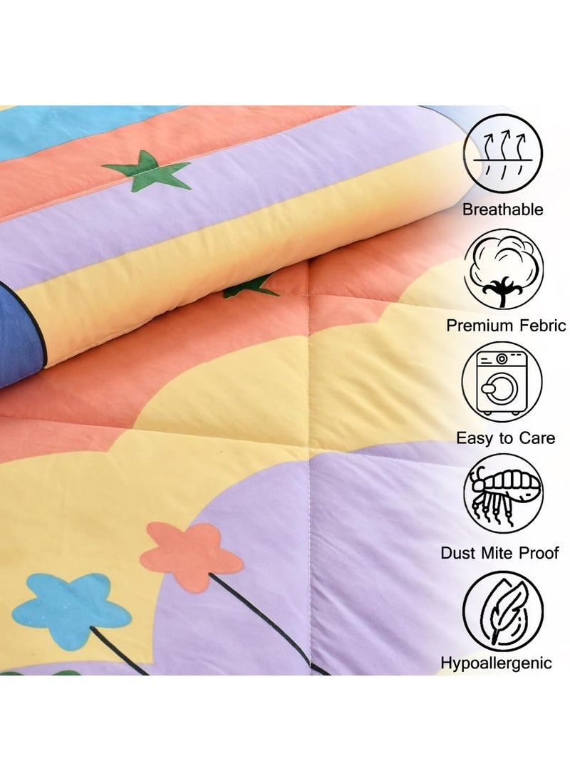 FRESH FROM LOOM Summer Collection Single Bed Kids Bed Blanket Cartoon Printed Dohar for Kids Boy Girls Glace Cotton Soft Children Comforters Summer Blanket 60x90 Inch Gud Night Multi Color