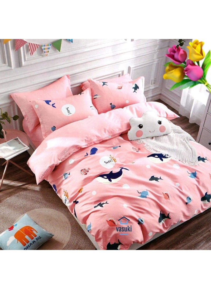 Harbell Home 150 GSM Glace Cotton Kids Single Bed 250 TC Reversible ComforterAC Blanket for WinterQuiltsDuvet Shark