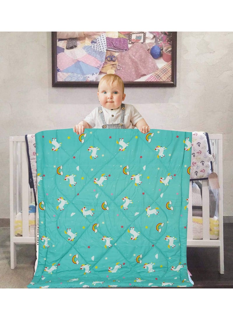 COZY FURNISH Reversible Kids Comforter Blanket Quilt Super Soft AllSeason 150 GSM 08 Years 60x45 Inches for Kids Summer Winter Blanket for Kid Boys Girls