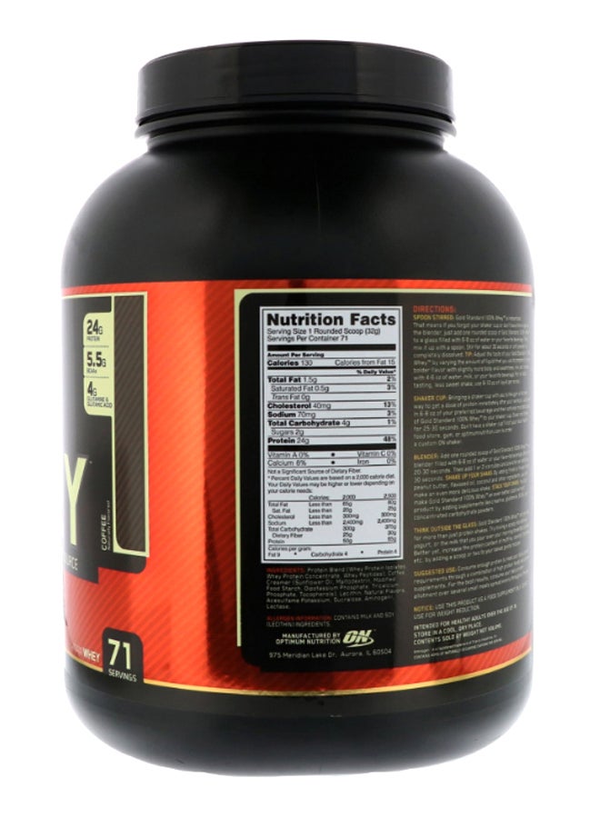 Gold Standard 100 Percent Whey Protein - Coffee - 2.27 Kilogram
