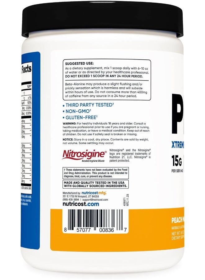Pre-Workout Complex 30 Servings (Peach Mango)