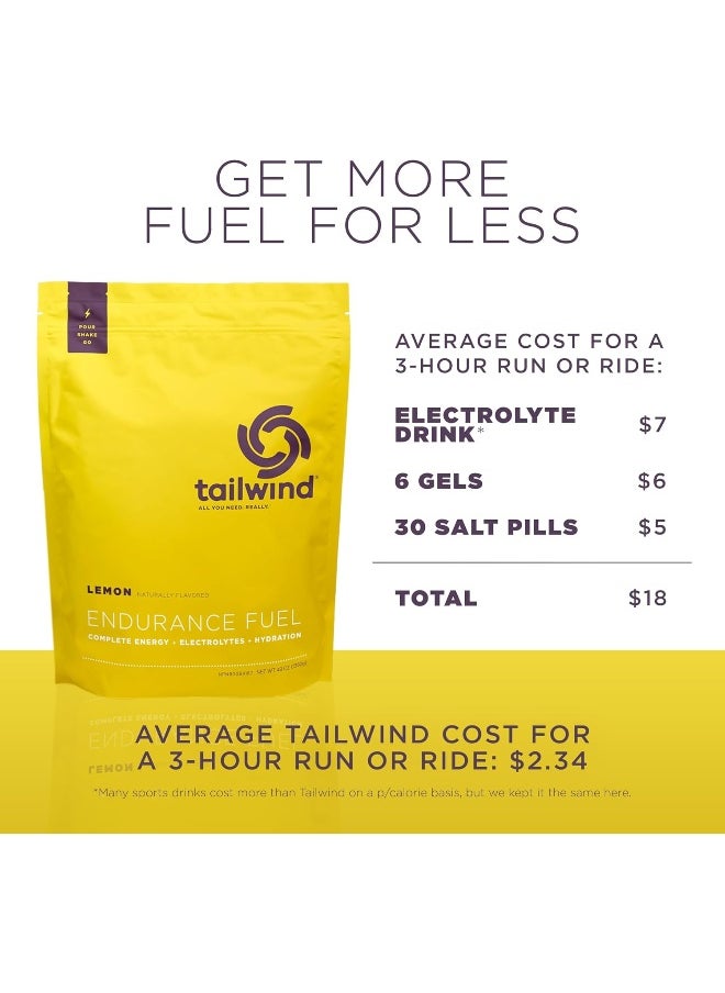 Endurance Fuel, Sports Drink Powder Mix With Electrolytes, Non-Gmo, Free Of Soy, Dairy, And Gluten, Vegan Friendly, Lemon, 50 Servings