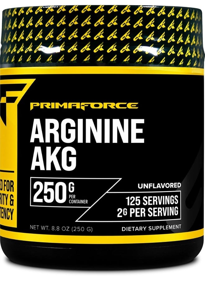 Aakg Arginine Powder, 250 Grams (L-Arginine And Alpha-Ketoglutarate Acid) Premium Workout Supplement, Non-Gmo, Vegan, Gluten Free