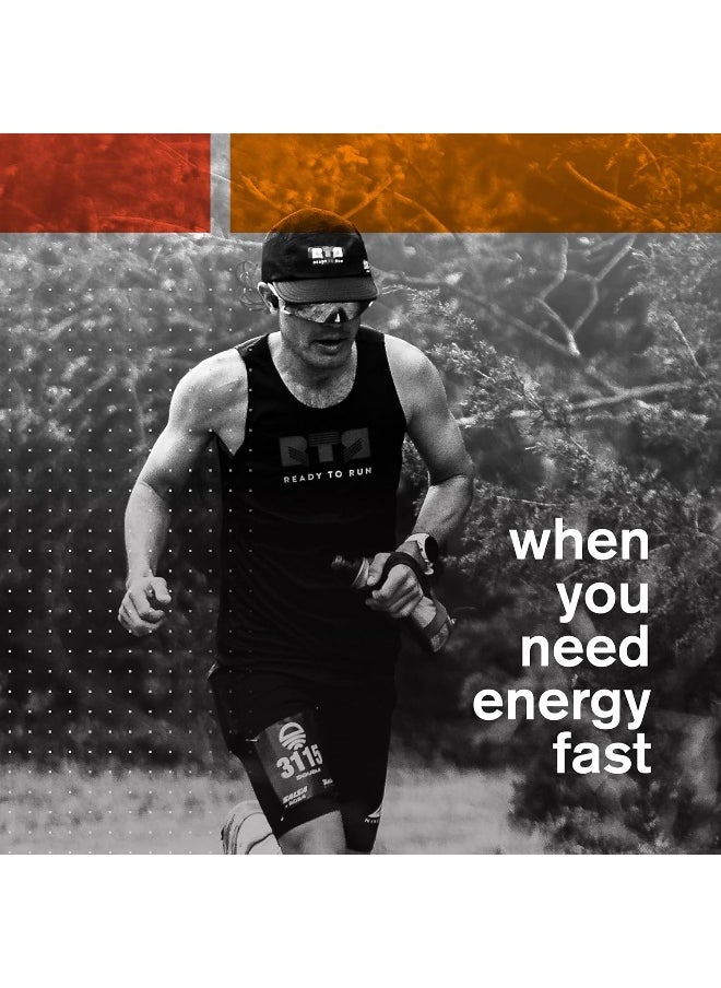 Energy Chews | Energy Gummies For Running, Cycling, And Sports Performance | Energy Gel Alternative | Orange (10 Pack) | Gluten Free, Vegan