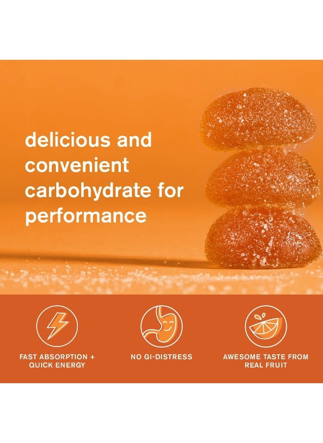 Energy Chews | Energy Gummies For Running, Cycling, And Sports Performance | Energy Gel Alternative | Orange (10 Pack) | Gluten Free, Vegan