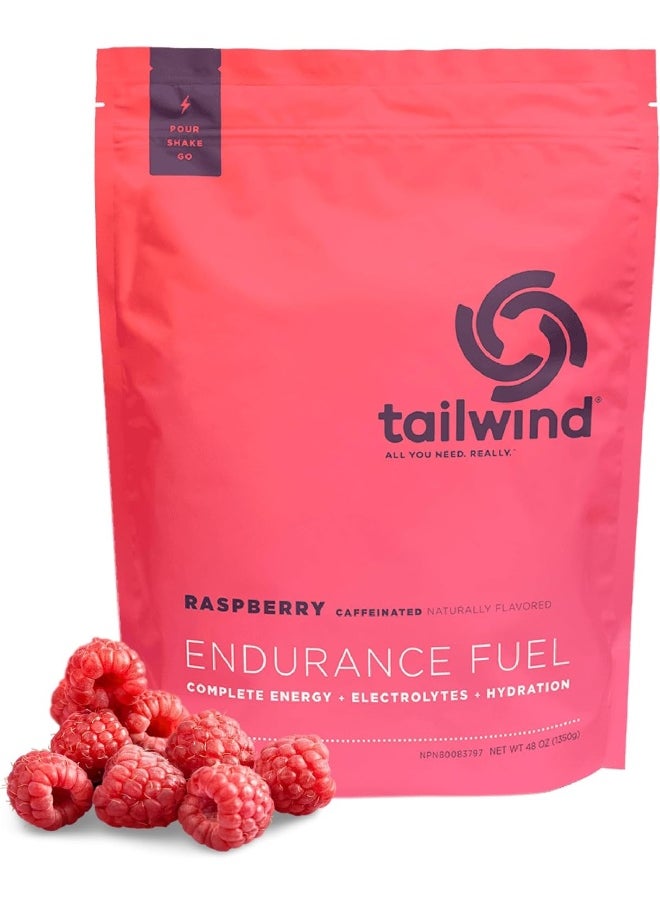 Endurance Fuel, Electrolyte & Hydration Sports Drink Mix Powder With Caffeine, Gluten-Free, Vegan, Raspberry Buzz, 50 Servings (Caffeinated)