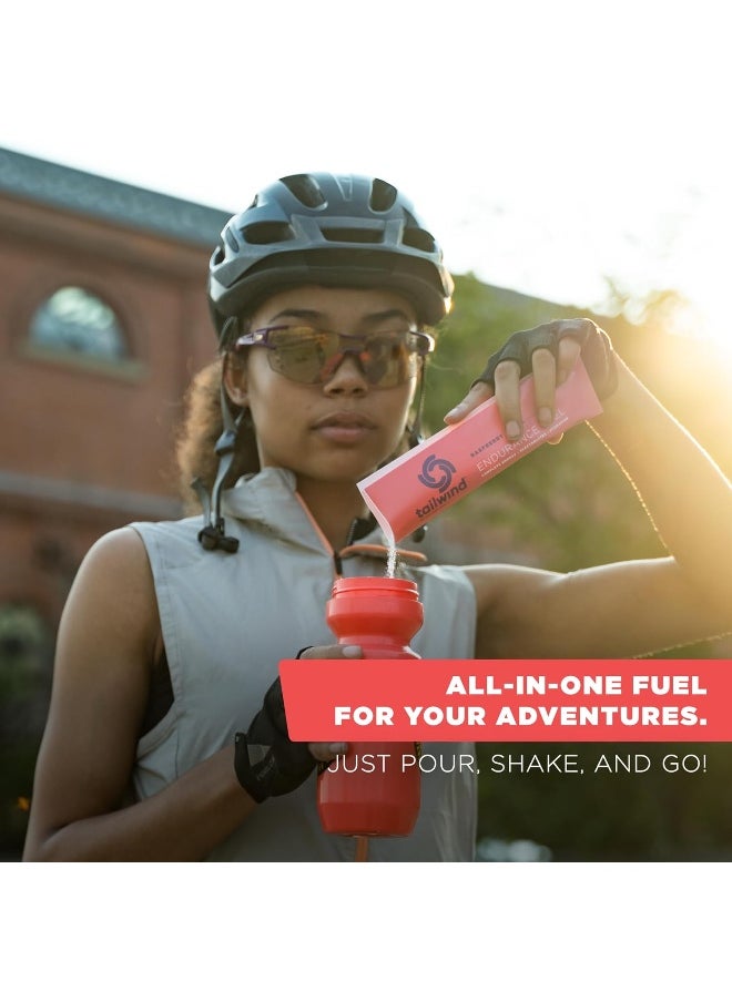 Endurance Fuel, Electrolyte & Hydration Sports Drink Mix Powder With Caffeine, Gluten-Free, Vegan, Raspberry Buzz, 50 Servings (Caffeinated)