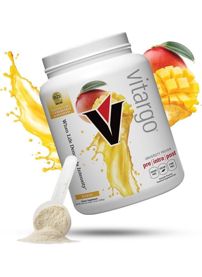 Carbohydrate Powder | Feed Muscle Glycogen 2X Faster | 4.4 Lb Mango Pre Workout & Post Workout | Carb Supplement For Recovery, Endurance, Gain Muscle Mass