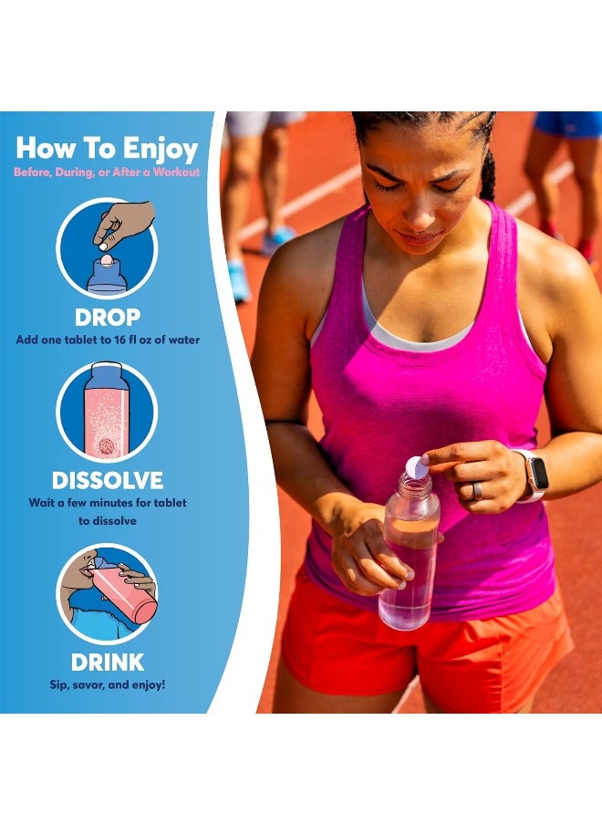 Sport: Electrolyte Drink Tablets, Variety Pack, (60 Servings), 10 Count (Pack Of 6)