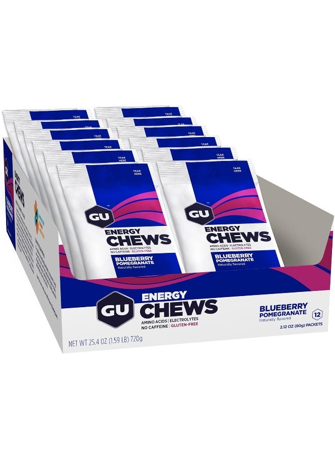 Chews Gummies With Electrolytes, 12 Bags (24 Servings Total) (Blueberry Pomegranate)