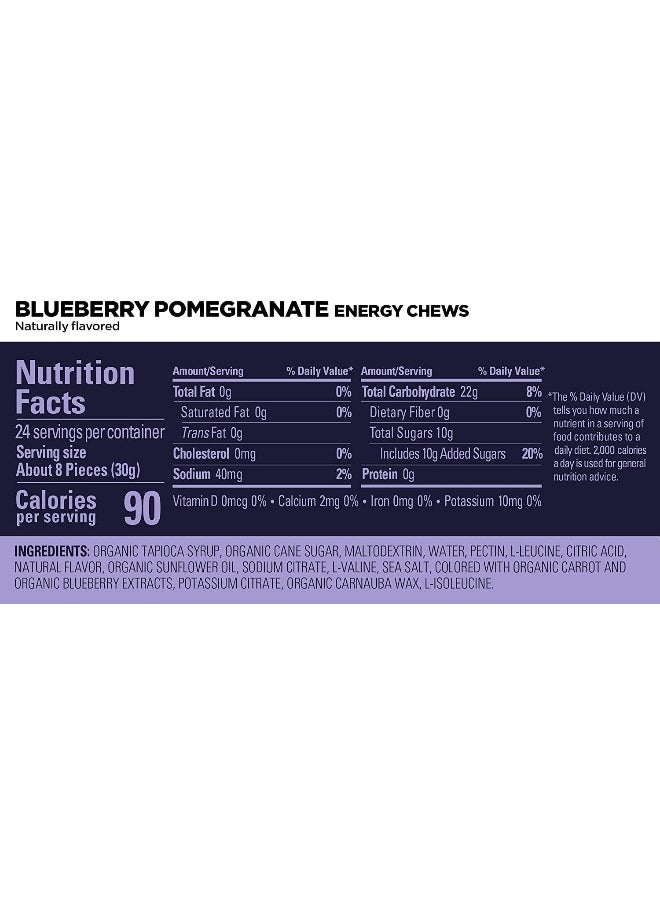 Chews Gummies With Electrolytes, 12 Bags (24 Servings Total) (Blueberry Pomegranate)