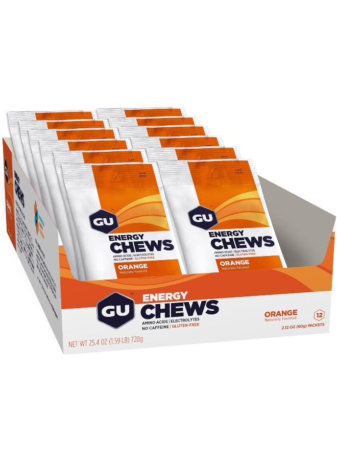 Chews Gummies With Electrolytes, 12 Bags (24 Servings Total) (Orange)