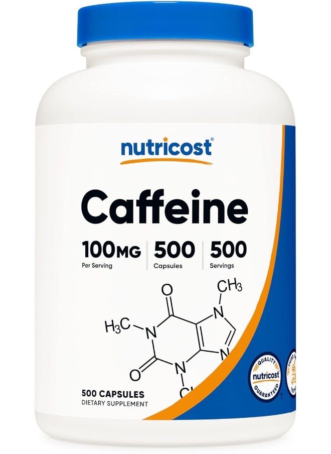 Nutricost Caffeine Pills 100mg, 500 Capsules