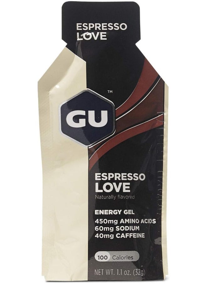Gu Energy Original Sports Nutrition Energy Gel (Espresso Love, 24-Count)