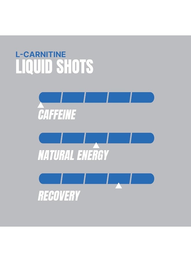 L-Carnitine 3000 Stimulant Free Liquid Shots For Men And Women - Metabolic Energizer Workout Drink For Performance And Muscle Recovery (Blue Razz)