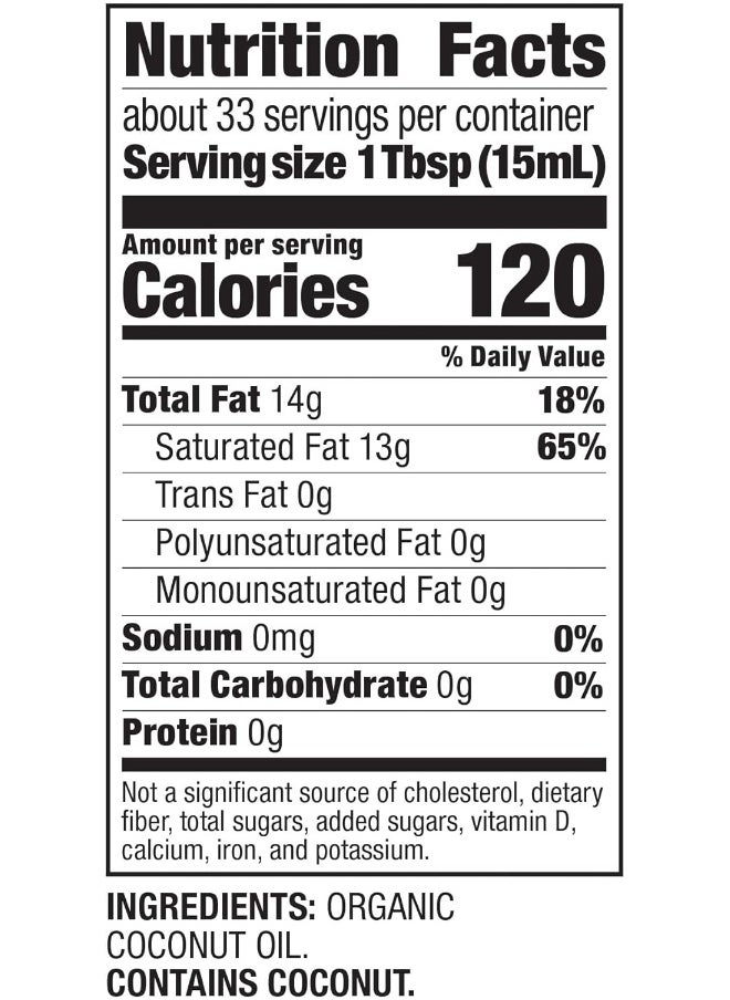 Organic Coconut 100% Mct Oil, 16.9 Oz.