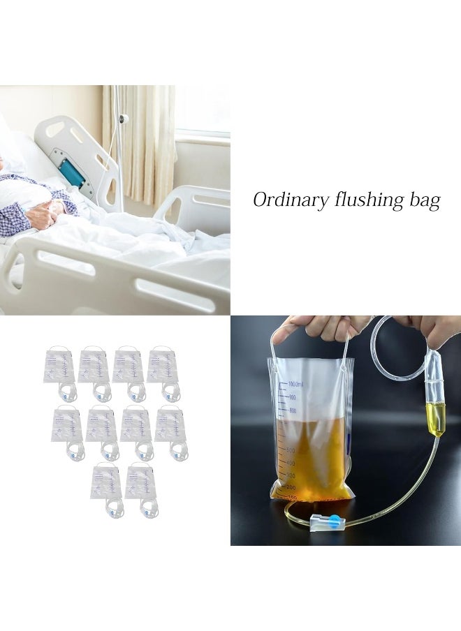 1000Ml Clear Disposable Coffee Cleanse Detox Bags Silicone Bag Set With Tube Hose For Women And Men Pack Of 10