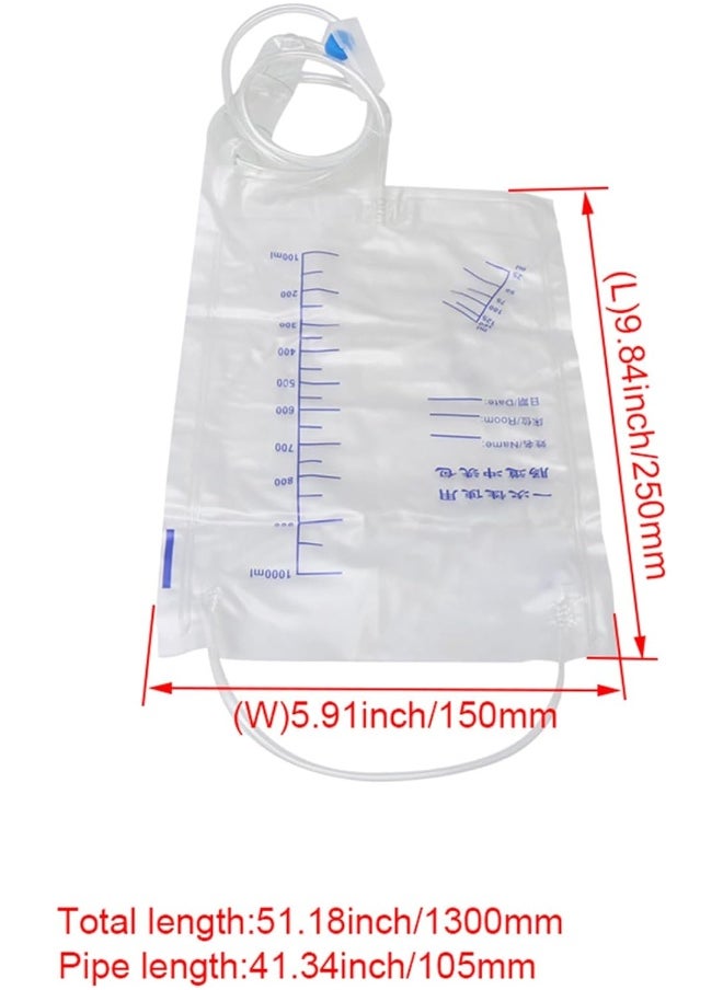 1000Ml Clear Disposable Coffee Cleanse Detox Bags Silicone Bag Set With Tube Hose For Women And Men Pack Of 10