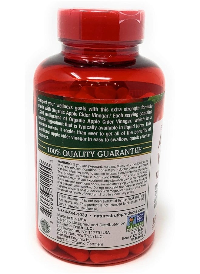 Apple Cider Vinegar 1200 Mg, 180 Capsules