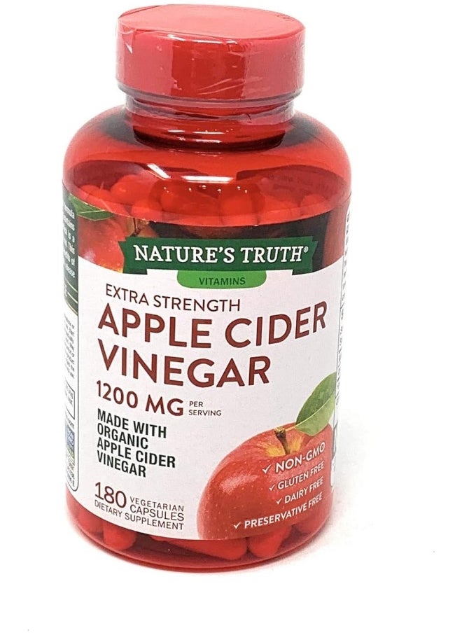 Apple Cider Vinegar 1200 Mg, 180 Capsules